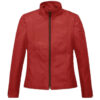 Women's Biker Style Red Leather Jacket