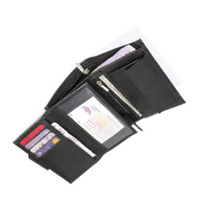 Men's Ultimate RFID Blocking Leather Trifold Wallet Clara Mens Leather Wallet ID Bi fold Card Holder forWallet for Credit Cards Cash