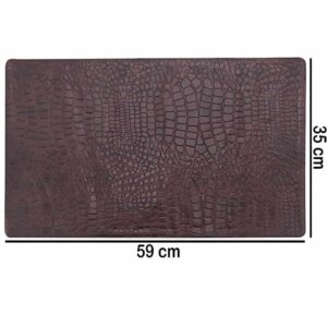 Desk Mat 35x59cm Waterproof Office Desk Pad for Keyboard MouSlip Mat PC Desktop Protector Black Faux Leather Desk Blotter for 1