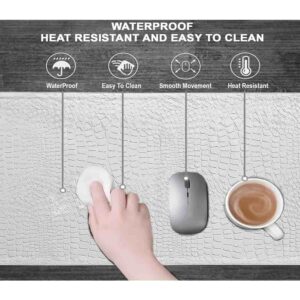Desk Mat Set of 4, 35x59cm Waterproof Faux Leather Desk Pad Non-Slip Office Protector Desk Mat 35x59cm Waterproof Office Desk Pad for Keyboard Mouse Non Laptop PC Desktop Protector Black Faux Leather Desk Blotter for