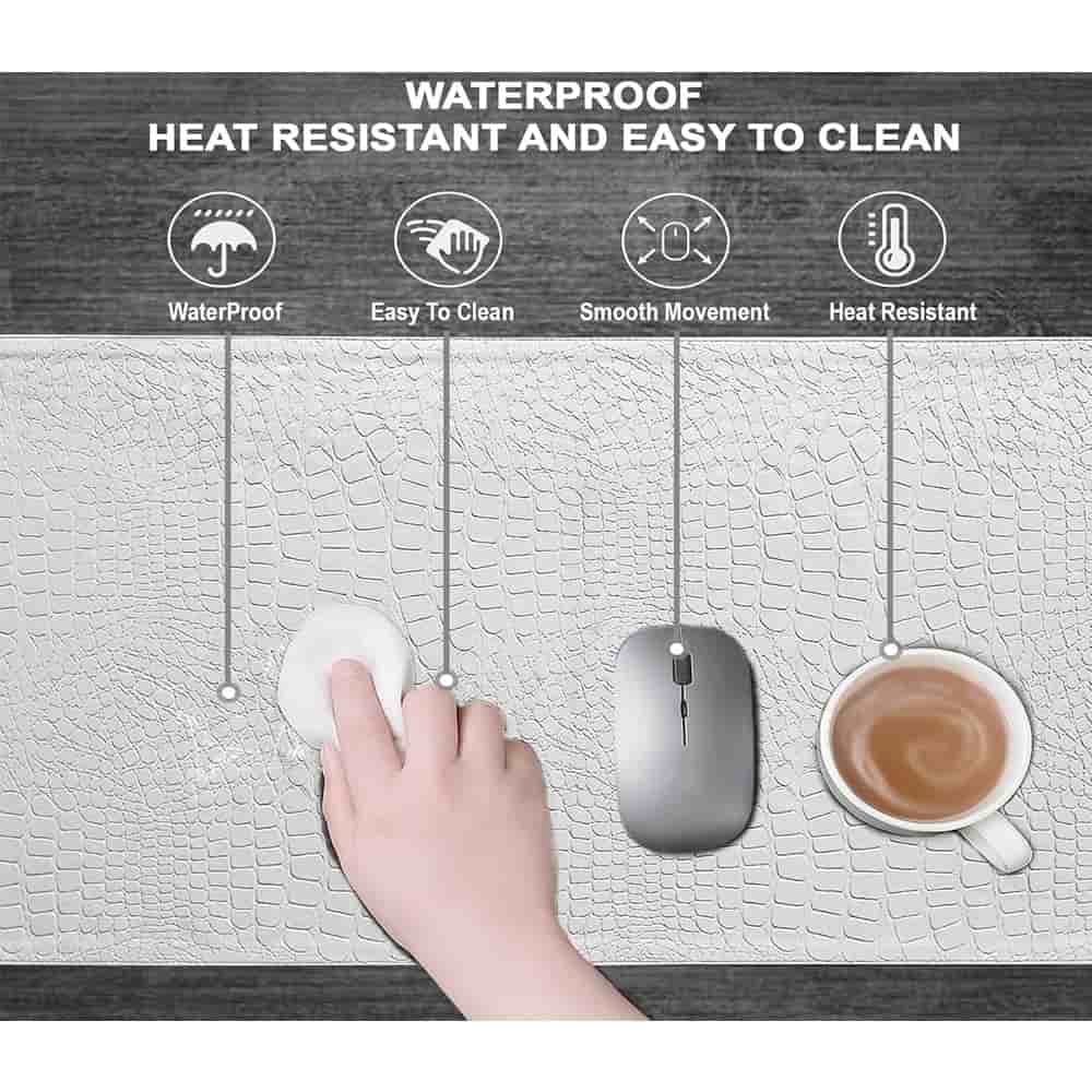Desk Mat Set of 4, 35x59cm Waterproof Faux Leather Desk Pad Non-Slip Office Protector Desk Mat Set of 4, 35x59cm Waterproof Faux Leather Desk Pad Non-Slip Office Protector - Image 27
