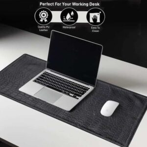 Desk Mat Set of 4, 35x59cm Waterproof Faux Leather Desk Pad Non-Slip Office Protector Desk Mat Set of 4, 35x59cm Waterproof Faux Leather Desk Pad Non-Slip Office Protector