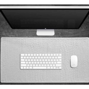 Desk Mat Set of 4, 35x59cm Waterproof Faux Leather Desk Pad Non-Slip Office Protector Desk Mat 35x59cm Waterproof Office Desk Pad for Keyboard Mouse Non PC Desktop Protector Black Faux Leather Desk Blotter for