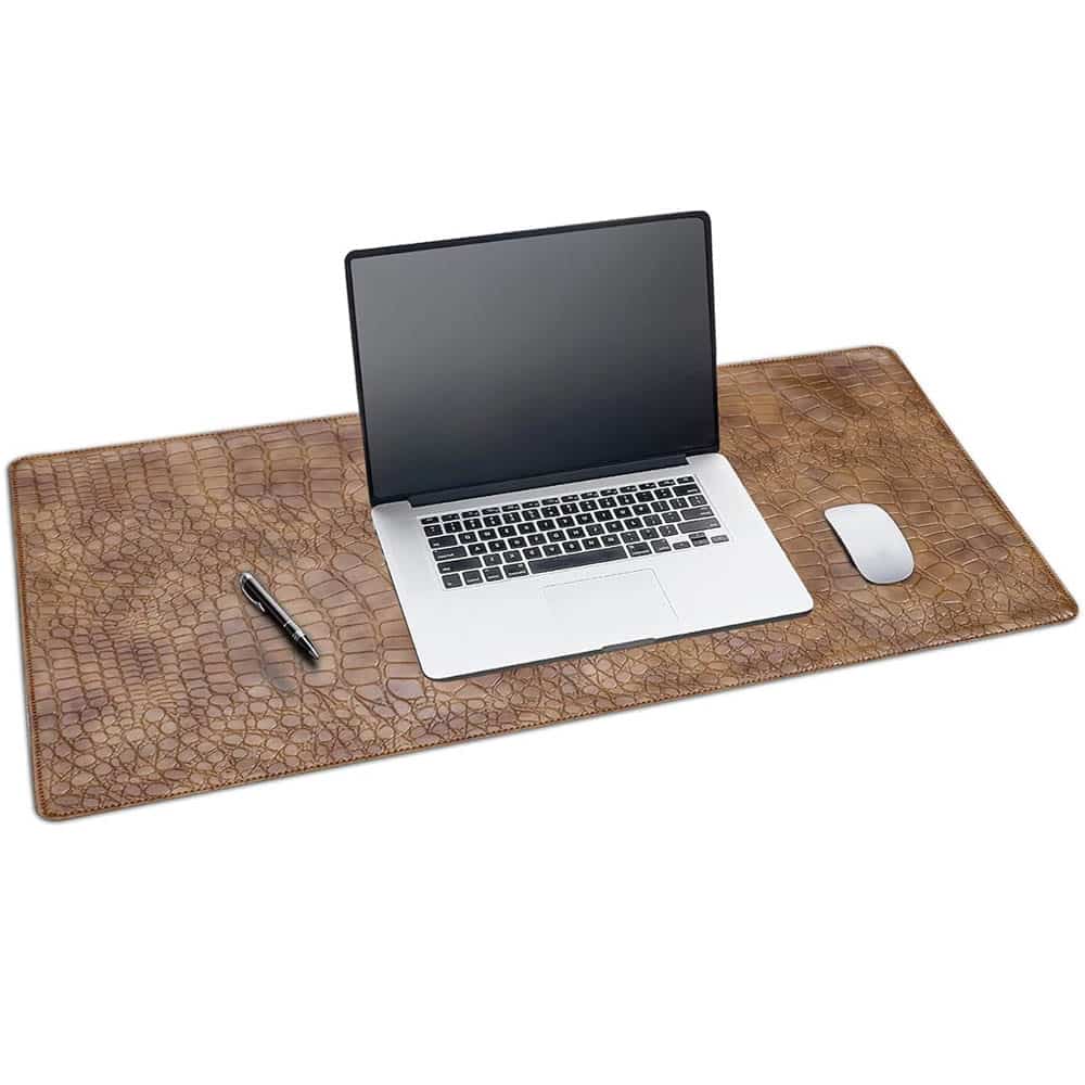 Desk Mat Set of 4, 35x59cm Waterproof Faux Leather Desk Pad Non-Slip Office Protector Desk Mat Set of 4, 35x59cm Waterproof Faux Leather Desk Pad Non-Slip Office Protector - Image 2