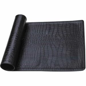 Desk Mat Set of 4, 35x59cm Waterproof Faux Leather Desk Pad Non-Slip Office Protector Desk Mat 35x59cm Waterproof Office Desk Pad for Keyboard Mouse Non Slip PC Desktop Protector Black Faux Leather Desk Blotter for. 1