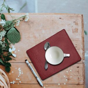Exclusive Pu Leather Table Placemats Set Faux Leather Placemats for Table Pack of 4 1