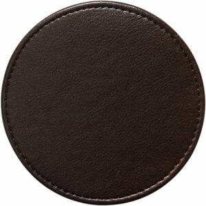 Faux Leather Round Tea Coasters Pack of 6 4