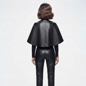 Ladies Cape Poncho Coat Crop Statement UK