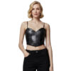 Ladies Crop Top Leather Corset