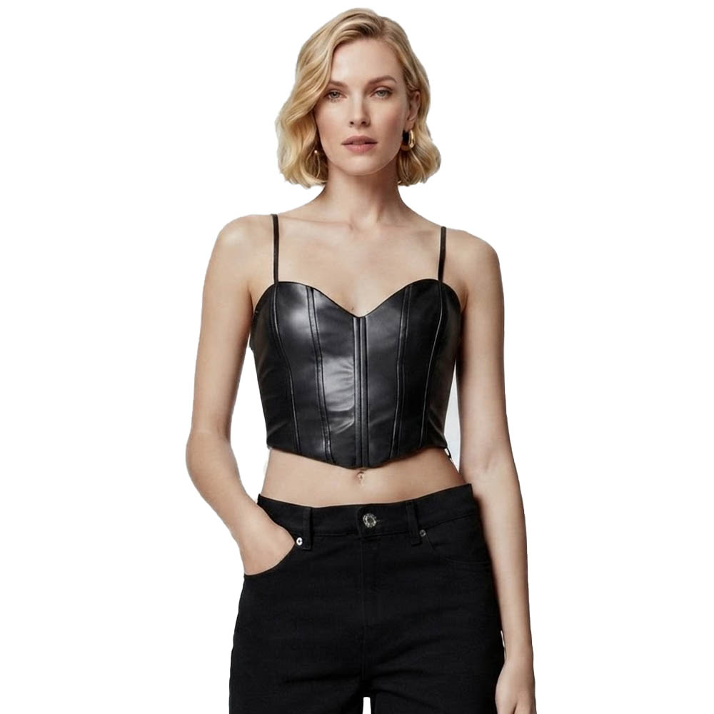 Ladies Crop Top Leather Corset Ladies Crop Top Leather Corset