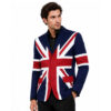 Men 70s UK Flag Union Jack Blazer Jacketv