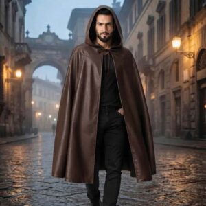 Alternative view of Men's Medieval Hooded Cloak Cape