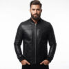 Men's Black Bomber Fashion Jacket