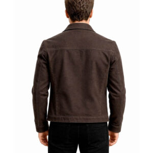 Mens Black Jacket Classic Western Style Designer Vintage Zipper Style Coat