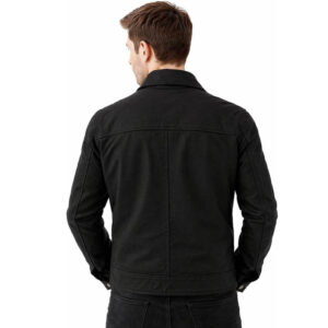 Mens Black Jacket Classic Western Style Designer Vintage Zipper Style Coat