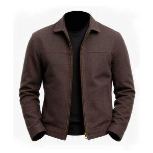 Mens Black Jacket Western Style Designer Vintage Zipper Style Coat
