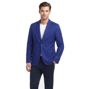 Men's Casual Blazer Long Jacket Black Cotton Blazer Two Button Biker Coat