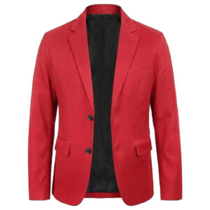 Men's Casual Blazer Long Sleeve Jacket Black Blazer Two Button Biker Coat