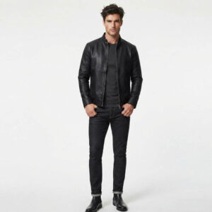 Clara Leather Jackets Men's Simple Genuine Leather Jacket