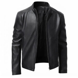 Alternative view of Men's Simple Genuine Leather Jacket