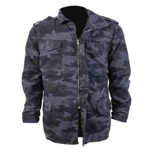 Mens Cotton Military Camouflage Vintage M65 Winter Army Field Casual Coat With Cargo Pockets
