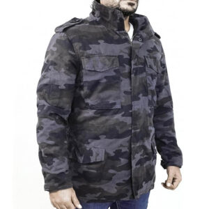 Mens Cotton Military Jacket Vintage M65 Winter Army Field Casual Coat With Cargo Pockets