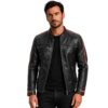 Retro Cafe Racer Leather Jacket