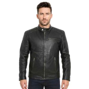 Cafe racer Biker Leather Jacket