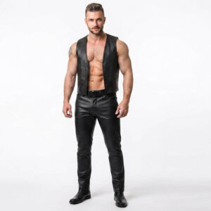 Men's Bartender Vest Diamond Quilted Back