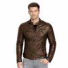Leather Jacket for Men Cafe Racer Style