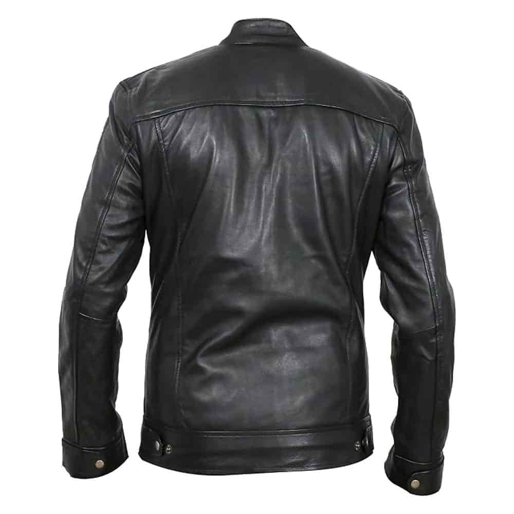 Cafe racer Biker Leather Jacket Cafe racer Biker Leather Jacket - Image 5