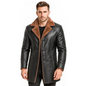 Men’s Aviator Sheepskin B3 Bomber Jacket Mens Raf Aviator Real Leather Jacket Genuine Sheepskin Classic B3 Bomber Flying Flight WW2 Faux Fur Winter Coat 1