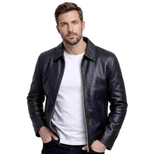 Alternative view of Men's Leather Motorcycle Jacket