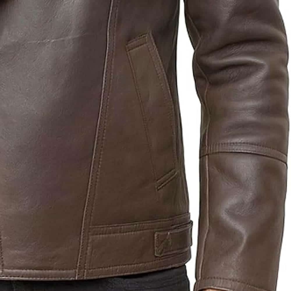 Men's Real Leather B3 Brown Bomber Jacket Men's Real Leather B3 Brown Bomber Jacket - Image 7