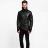 Men's Stylish High Neck Leather Jacket