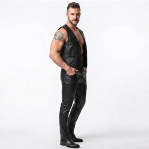 Alternative view of Men's Bartender Vest Diamond Quilted Back