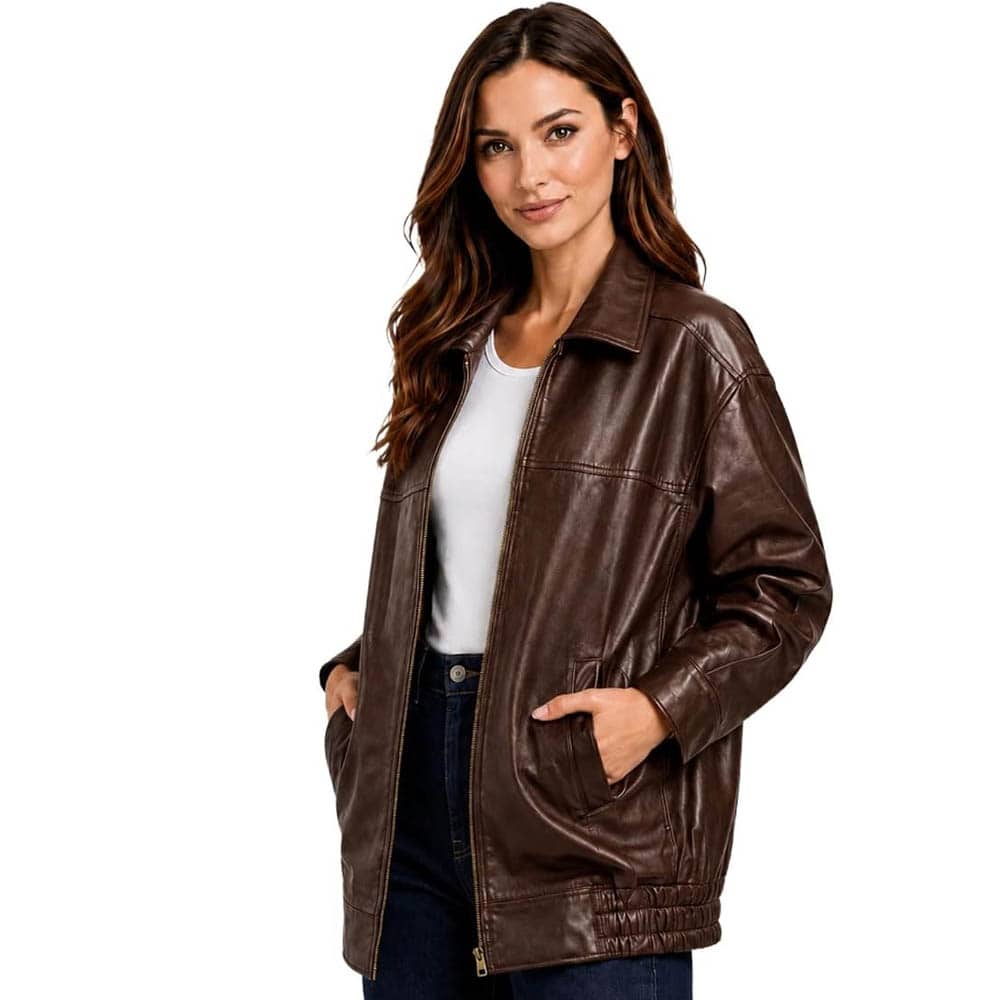 Women's Oversized Bomber Fashion Jacket Women's Oversized Bomber Fashion Jacket - Image 10