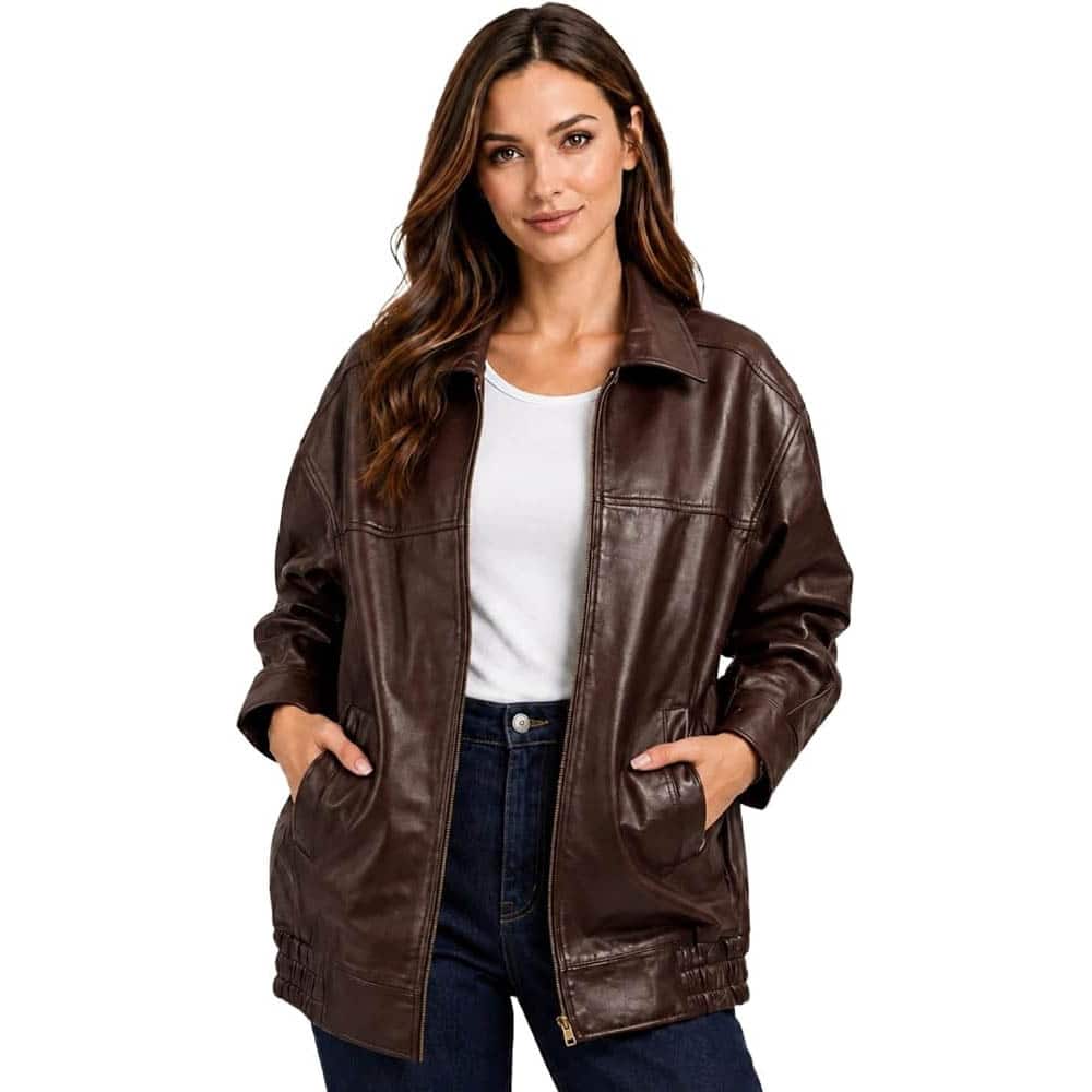 Women's Oversized Bomber Fashion Jacket Women's Oversized Bomber Fashion Jacket - Image 13