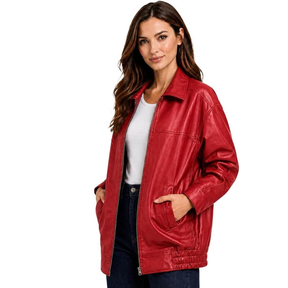 Women's Oversized Bomber Fashion Jacket Women's Oversized Bomber Fashion Jacket - Image 19