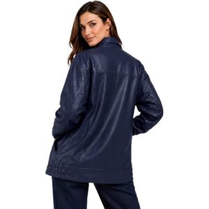 Women's Oversized Bomber Fashion Jacket Oversized Leather Women
