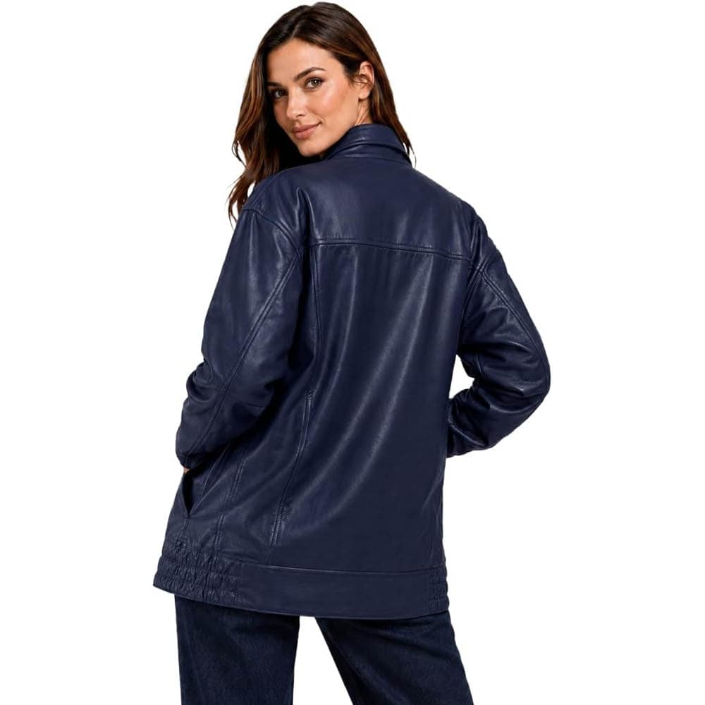 Women's Oversized Bomber Fashion Jacket Women's Oversized Bomber Fashion Jacket - Image 8