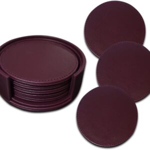 ROUND TEA COASTER MAROON