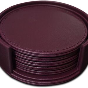 ROUND TEA COASTER MAROON NEW