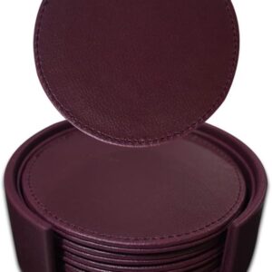 ROUND TEA COASTER MAROON NEW COASTER