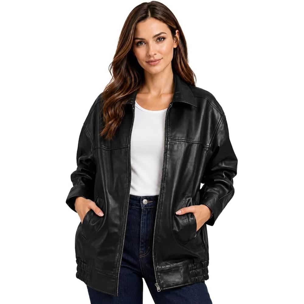 Women's Oversized Bomber Fashion Jacket Women's Oversized Bomber Fashion Jacket