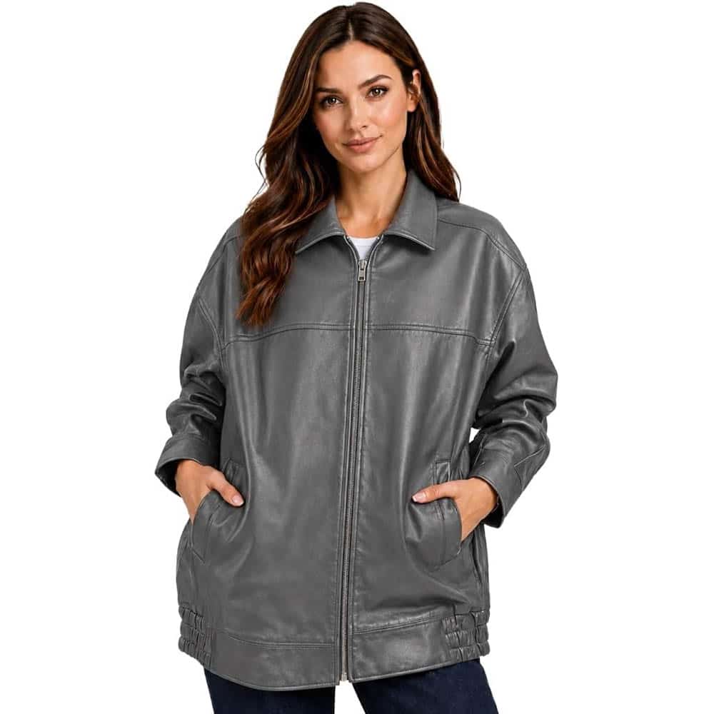 Women's Oversized Bomber Fashion Jacket Women's Oversized Bomber Fashion Jacket - Image 15