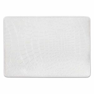 Table Mats Set of 4 Leather Texture White 1