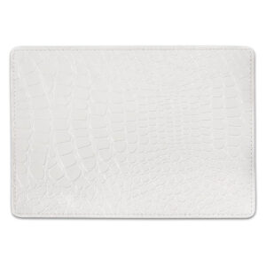 Table Mats Set of 4 Leather Texture White