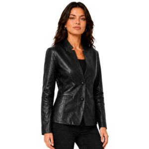Womens Blazer Coat Mandarian Collar Style Color