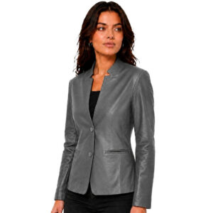Womens Blazer Collar Style Black Color 1
